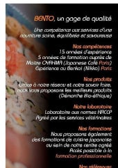 Menu Bento Sushi - la presentation