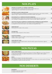 Menu Bio d'eden - Les plats, pizzas, ...