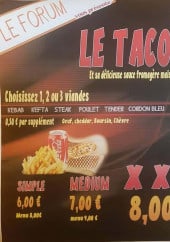Menu Le Furum - les tacos