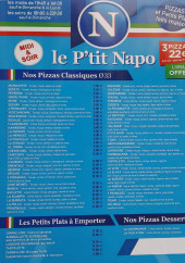 Menu Le p'tit Napo - Les pizzas, plats à emporter et desserts