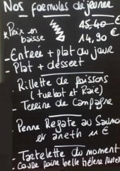 Menu Les Mille Colonnes - Formule déjeuner