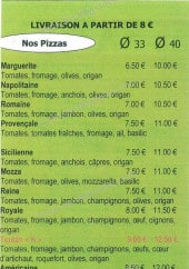 Menu Pizza Snack le Toutan K - Les pizzas 