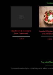 Menu Rosate Pizze - Les entrées