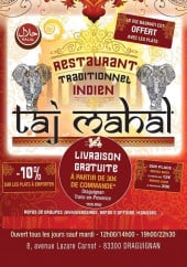 Menu Taj Mahal - carte et menu Taj Mahal Draguignan