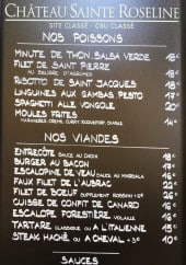 Menu Grimaudoise - Les poissons et viandes