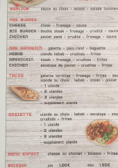 Menu Bro Team Food - Les burgers, sandwichs et tacos,...