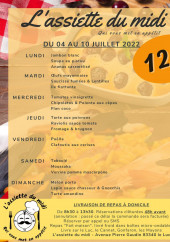 Menu L'assiette Du Midi - Un exemple de menu de la semaine