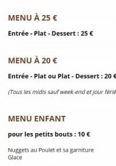 Menu L' Olivade - Les menus