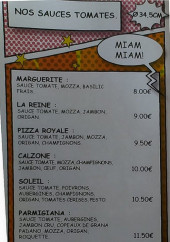 Menu Super L - Les pizzas sauces tomates