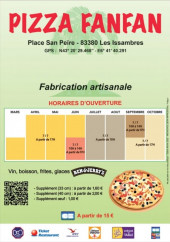 Menu Pizza Fanfan - Les informations