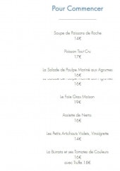 Menu Marius à la plage - Les entrées