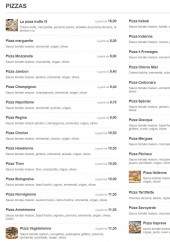 Menu Pizz'Burger - Les pizzas