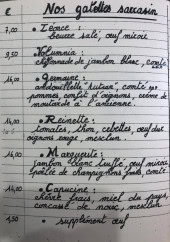 Menu Le chant de L’heure - Les galettes