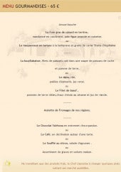 Menu Le Castellaras - Le menu gourmandises