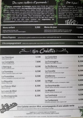 Menu Crêperie L'Arcade - Les repas, gourmands et galettes