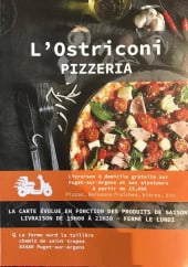 Menu L'Ostriconi - Carte et menu L'Ostriconi Puget sur Argens