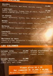 Menu L'Ostriconi - Les spéciales et calzones 
