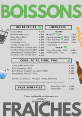 Menu Quintera - Les boisson fraîches