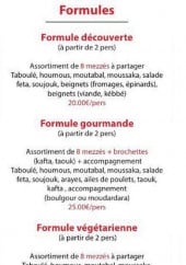 Menu Le Cedrus - Les formules