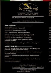 Menu La Main à la Pâte - Les pizzas à emporter 
