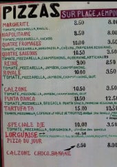 Menu La Main à la Pâte - Les  pizzas sur place