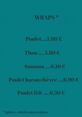 Menu Snack Du Rocher - Les wraps