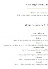 Menu Le Patriarche - Menu végétarien et menu  découverte