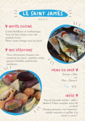 Menu Le Saint James - La carte