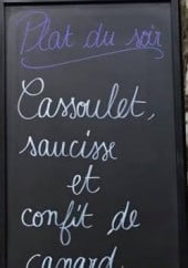 Menu Café du cours - Exemple de menu