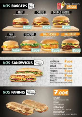 Menu Coti'tacos burger - Les burgers, sandwichs et paninis