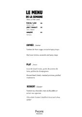 Menu Picotte Provence - Menu midi