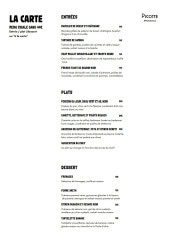 Menu Picotte Provence - La carte