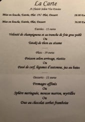Menu Food'Amour - Entrées, plats et desserts