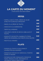 Menu La Casettina - Les pates et plats