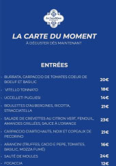 Menu La Casettina - Les entrées