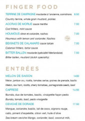 Menu Bleu & Blanc - Les entrées et finger food