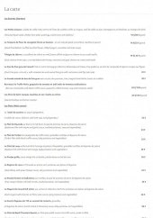 Menu Le Dit Vin - La carte