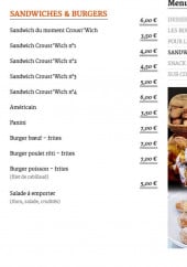 Menu Le P'tit Café - Sandwiches, burgers et menus 