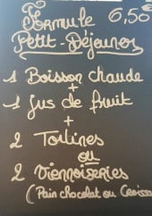 Menu Les boulangeries de Grand Mère - La formule petit déjeuner