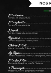 Menu Madre Mia - Menu pizza