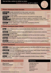 Menu Pizza del cuoco - Les pizzas, boissons