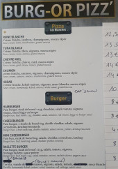 Menu Burg- or pizz - Les pizzas et burgers