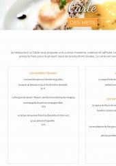 Menu La Table - Entrées et soupes 