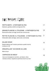 Menu Amici - Les petites faims