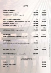 Menu Asia - les vins