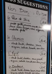 Menu L'Usine concept store - Exemple de menu