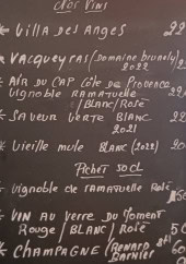 Menu Le bistrot de Paulette - Les vins
