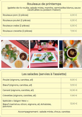 Menu Le Saïgon New - Rouleaux de printemps et  salades