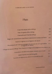 Menu Restaurant Laitable - Les plats
