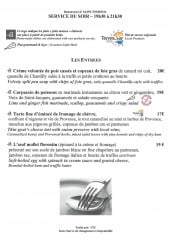 Menu Le Saint Endréol - Les entrées